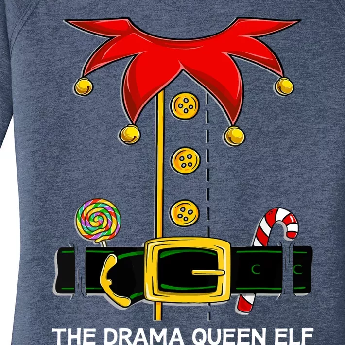 Family Matching Group The Drama Queen Elf Christmas Funny Gift Women's Perfect Tri Tunic Long Sleeve Shirt