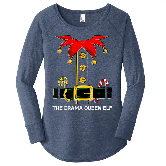 Family Matching Group The Drama Queen Elf Christmas Funny Gift Women's Perfect Tri Tunic Long Sleeve Shirt