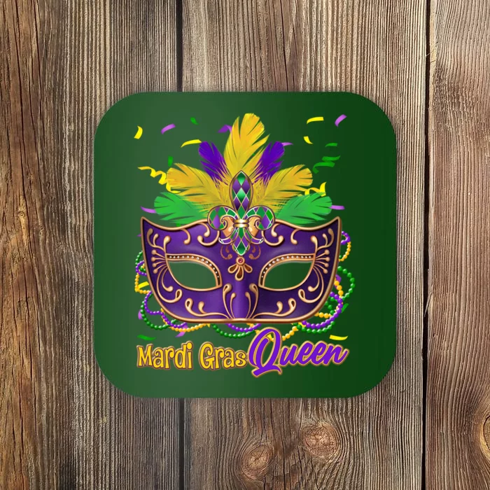 Festive Mardi Gras Queen Coaster