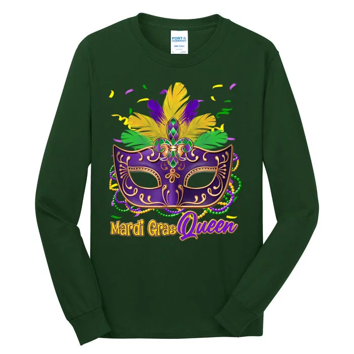 Festive Mardi Gras Queen Tall Long Sleeve T-Shirt