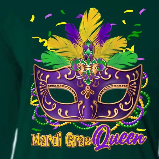 Festive Mardi Gras Queen Cooling Performance Long Sleeve Crew