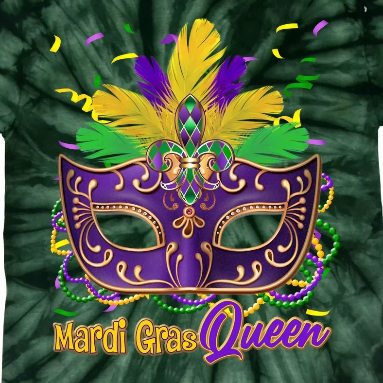 Festive Mardi Gras Queen Tie-Dye T-Shirt