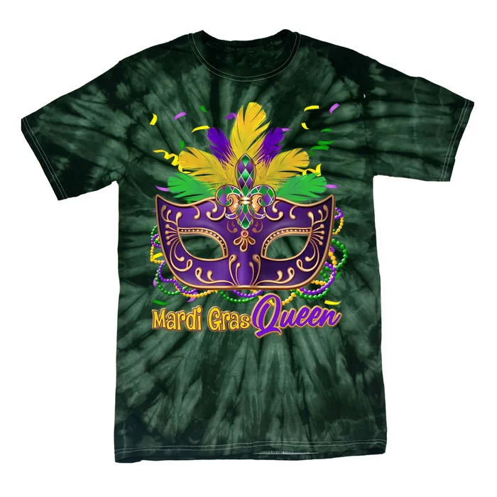 Festive Mardi Gras Queen Tie-Dye T-Shirt