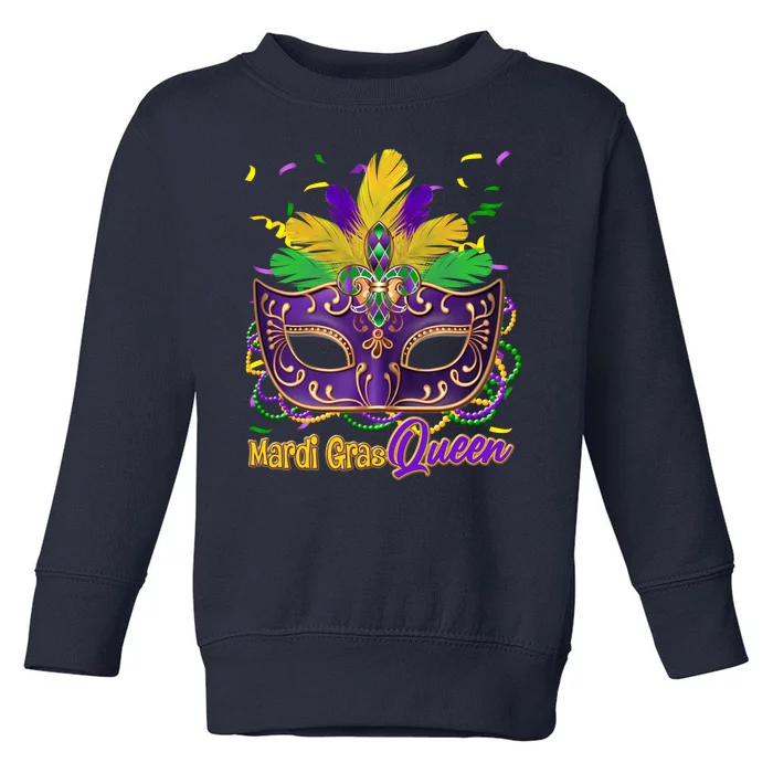 Festive Mardi Gras Queen Toddler Sweatshirt