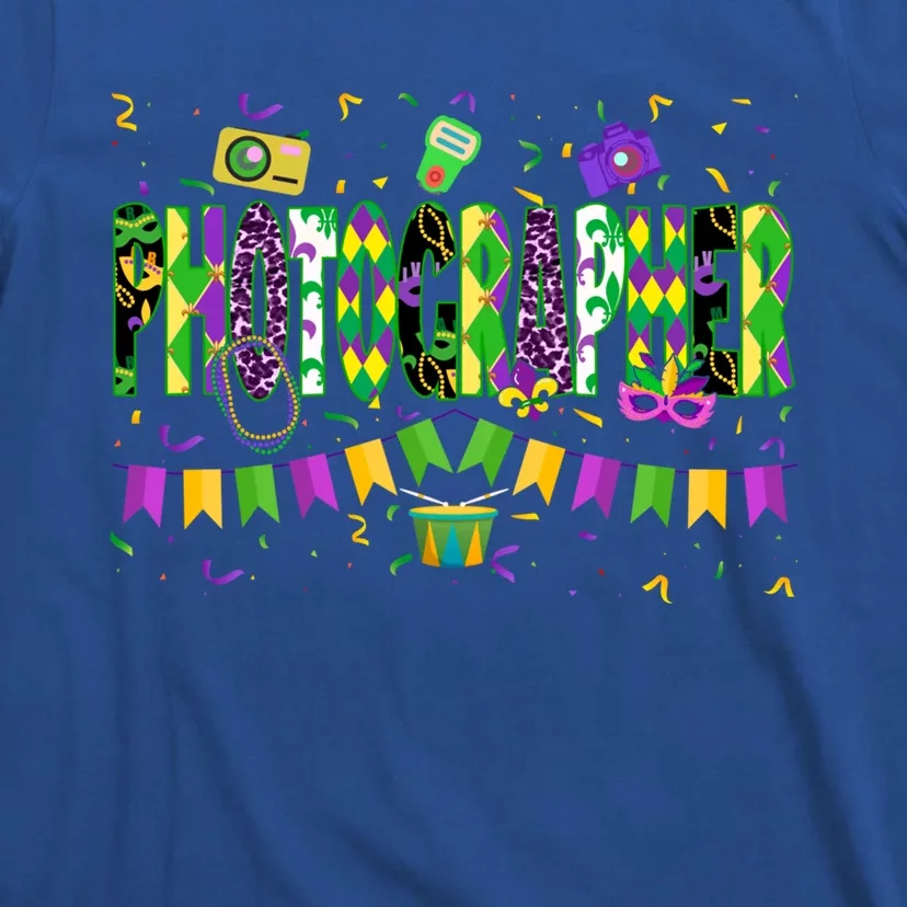 Funny Mardi Gras Photographer Carnival Parade Gift T-Shirt