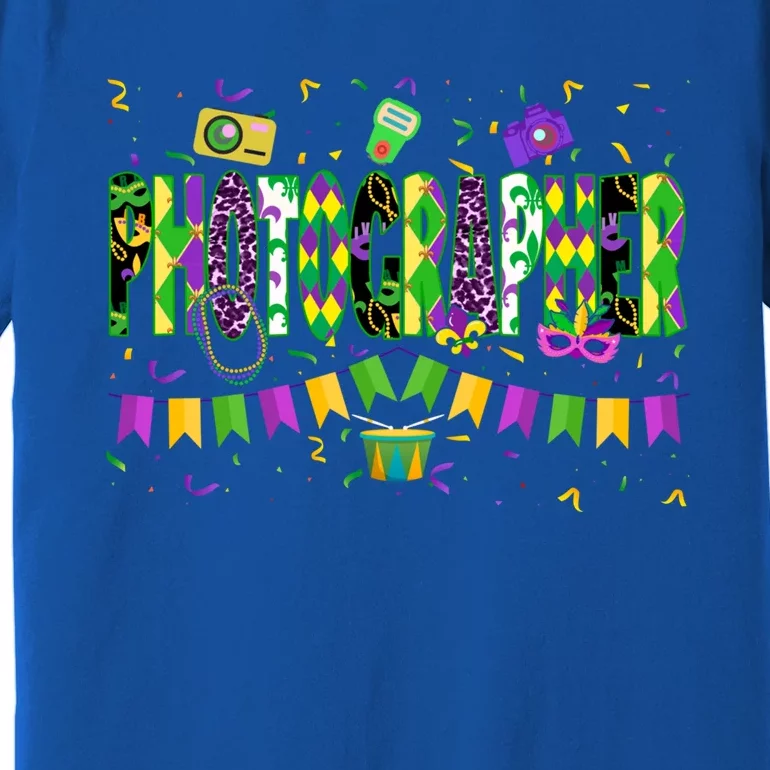 Funny Mardi Gras Photographer Carnival Parade Gift Premium T-Shirt