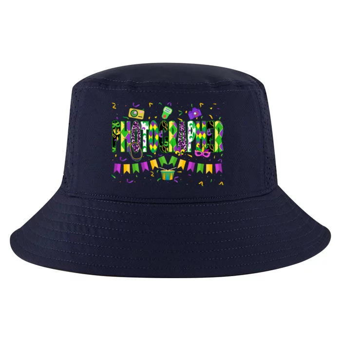 Funny Mardi Gras Photographer Carnival Parade Gift Cool Comfort Performance Bucket Hat