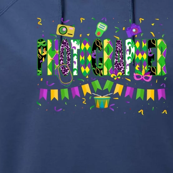 Funny Mardi Gras Photographer Carnival Parade Gift Performance Fleece Hoodie