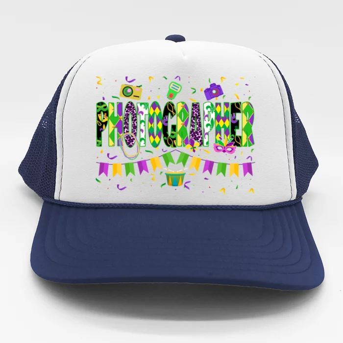 Funny Mardi Gras Photographer Carnival Parade Gift Trucker Hat