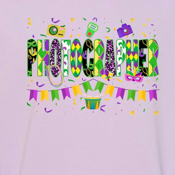 Funny Mardi Gras Photographer Carnival Parade Gift Garment-Dyed Sweatshirt