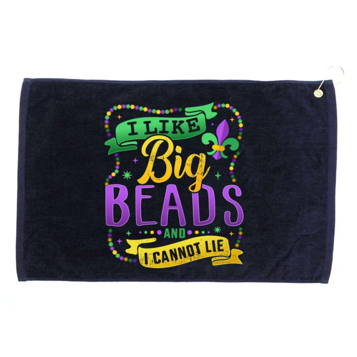 Funny Mardi Gras I Like Big Beads And Cannot Lie Great Gift Grommeted Golf Towel