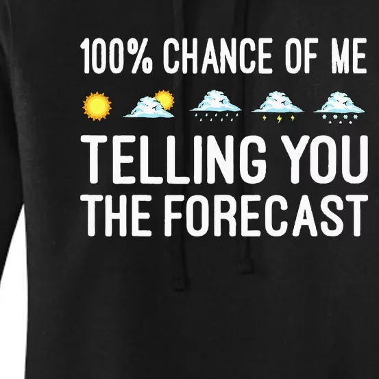 Funny Meteorology Gift Weather Enthusiasts Cool Weatherman Women's Pullover Hoodie