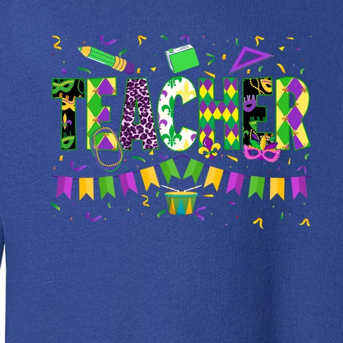 Funny Mardi Gras Teacher Carnival Parade Gift Toddler Sweatshirt