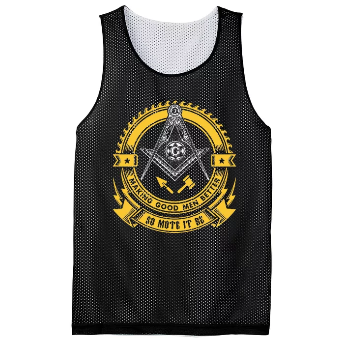 Freemason Making Good Better Mason So Mote It Be Masonic Mesh Reversible Basketball Jersey Tank