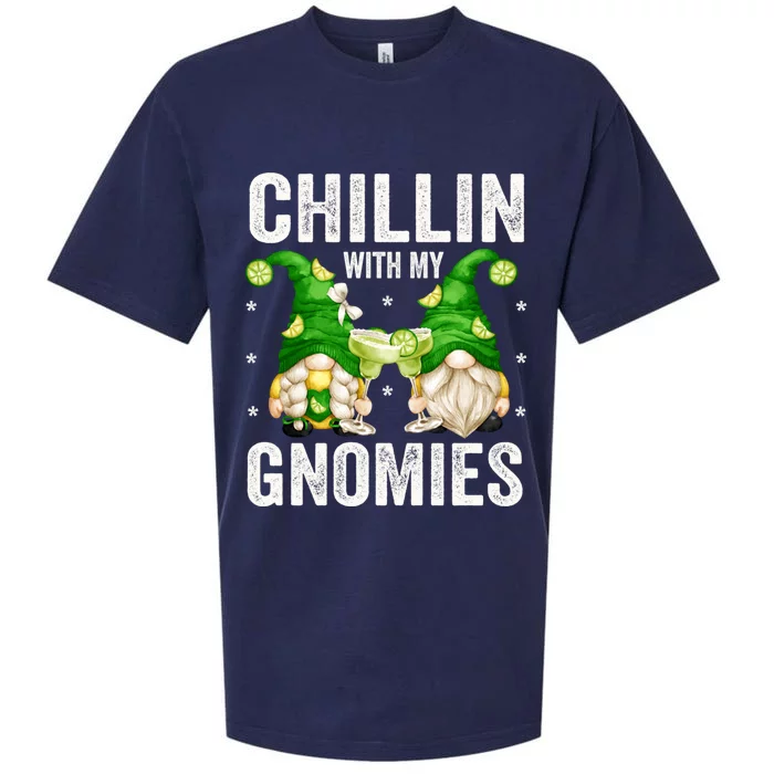 Funny Margarita Gnomes Chillin With My Gnomies Cute Gift Sueded Cloud Jersey T-Shirt