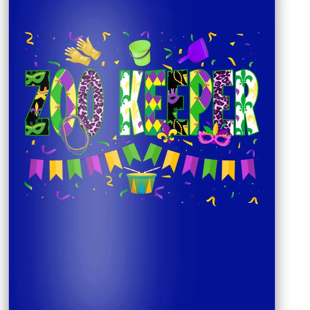 Funny Mardi Gras Zoo Keeper Carnival Parade Gift Poster