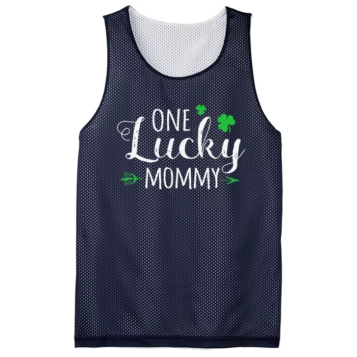 Family Matching Gifts One Lucky Mommy St Patricks Day Mesh Reversible Basketball Jersey Tank