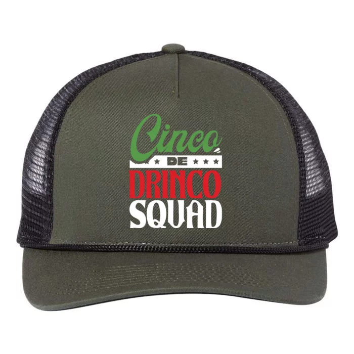 Funny Mexican Gift Cinco O Squad Ing Party Fiesta Gift Retro Rope Trucker Hat Cap