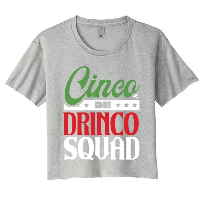 Funny Mexican Gift Cinco O Squad Ing Party Fiesta Gift Women's Crop Top Tee