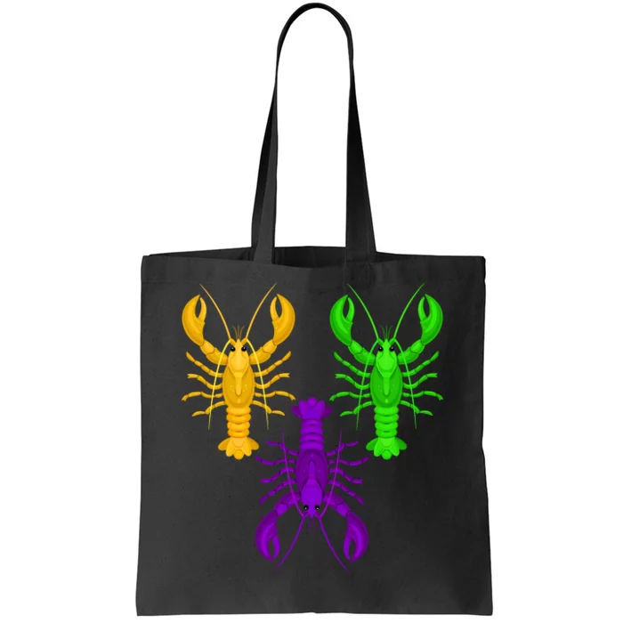 Funny Mardi Gras Crawfish Jester Hat Bead Louisiana Gift Tote Bag