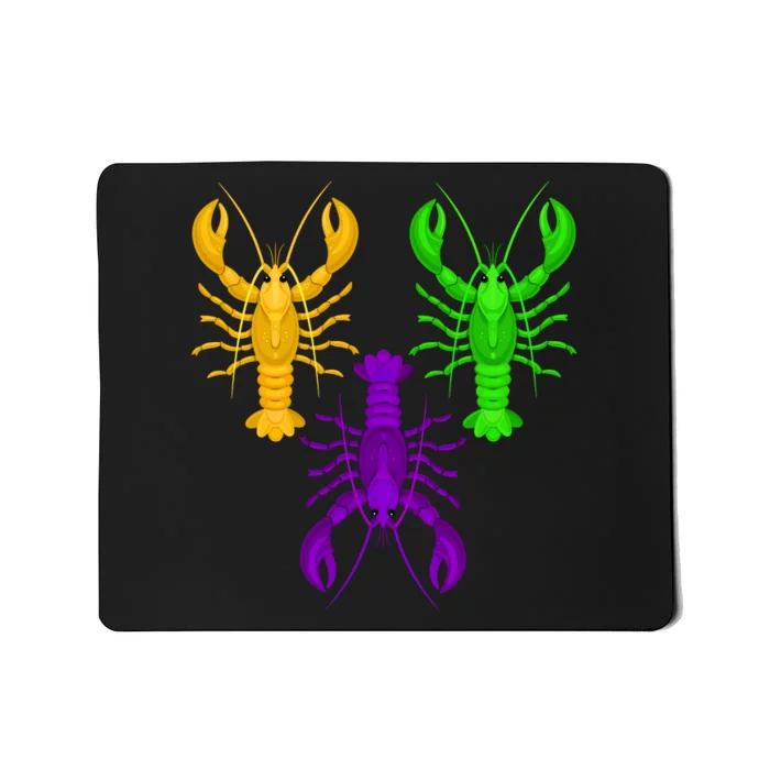 Funny Mardi Gras Crawfish Jester Hat Bead Louisiana Gift Mousepad