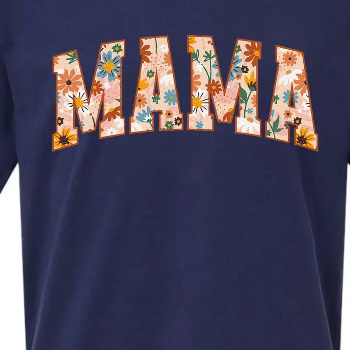 Floral Mama Gift Mothers Day Gardener Mama Flowers Cute Sueded Cloud Jersey T-Shirt