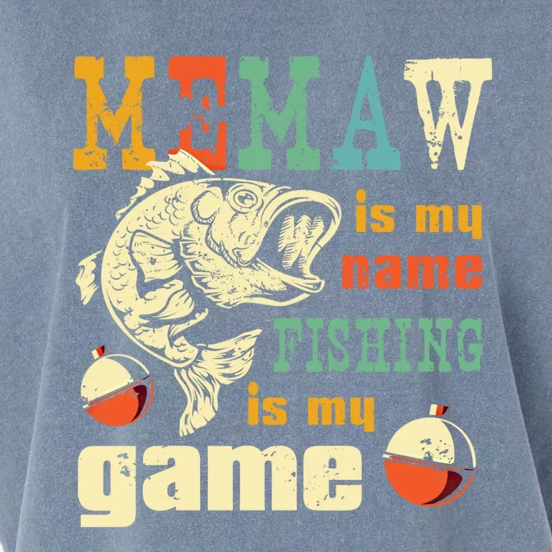 Fishing Memaw Gift Bass Fish Fisher Funny Gift Fishing Mom Funny Gift Garment-Dyed Women's Muscle Tee