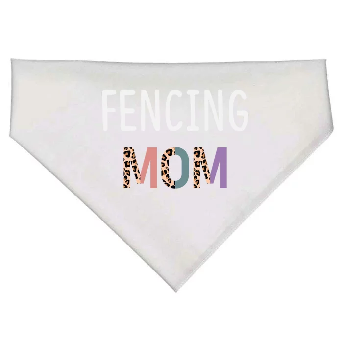 Fencing Mom Gift Funny Fencing Fencer Leopard Meaningful Gift USA-Made Doggie Bandana