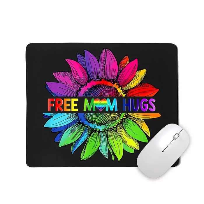 Free Mom Hugs Lgbt Pride Mom Daisy Rainbow Flower Mother Day Mousepad