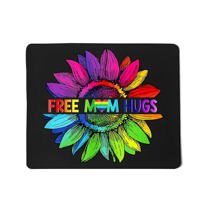 Free Mom Hugs Lgbt Pride Mom Daisy Rainbow Flower Mother Day Mousepad