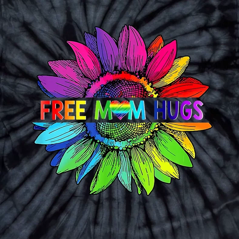 Free Mom Hugs Lgbt Pride Mom Daisy Rainbow Flower Mother Day Tie-Dye T-Shirt