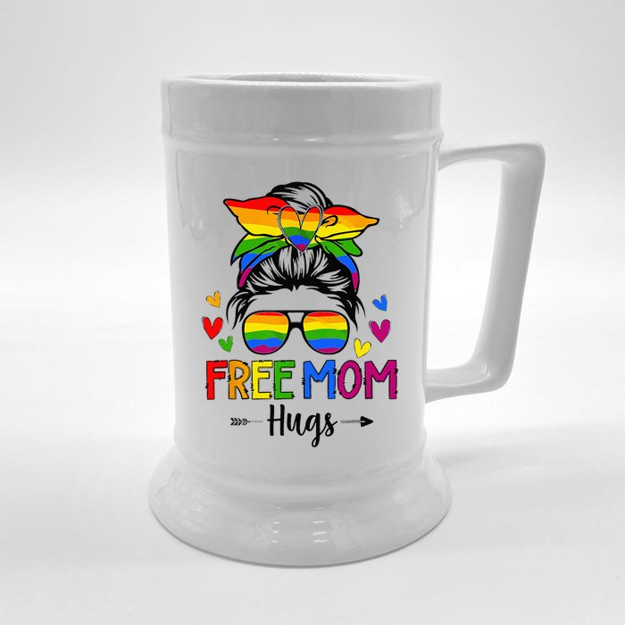 Free Mom Hugs Free Mom Hugs Inclusive Pride LGBTQ Beer Stein