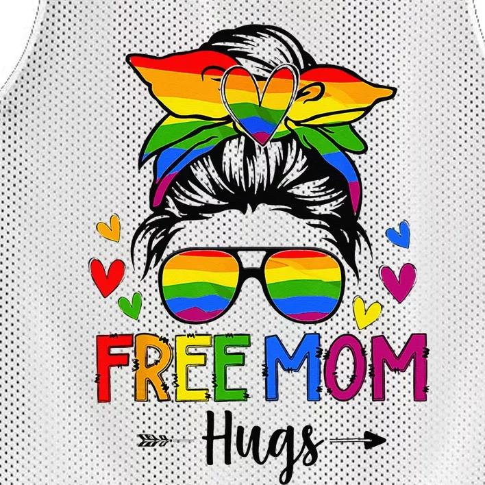 Free Mom Hugs Free Mom Hugs Inclusive Pride LGBTQ Mesh Reversible Basketball Jersey Tank