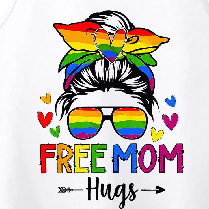 Free Mom Hugs Free Mom Hugs Inclusive Pride LGBTQ Performance Tank