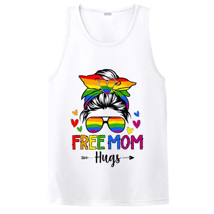 Free Mom Hugs Free Mom Hugs Inclusive Pride LGBTQ Performance Tank