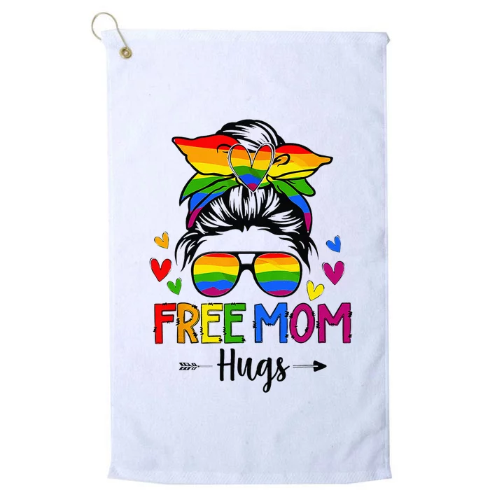 Free Mom Hugs Free Mom Hugs Inclusive Pride LGBTQ Platinum Collection Golf Towel