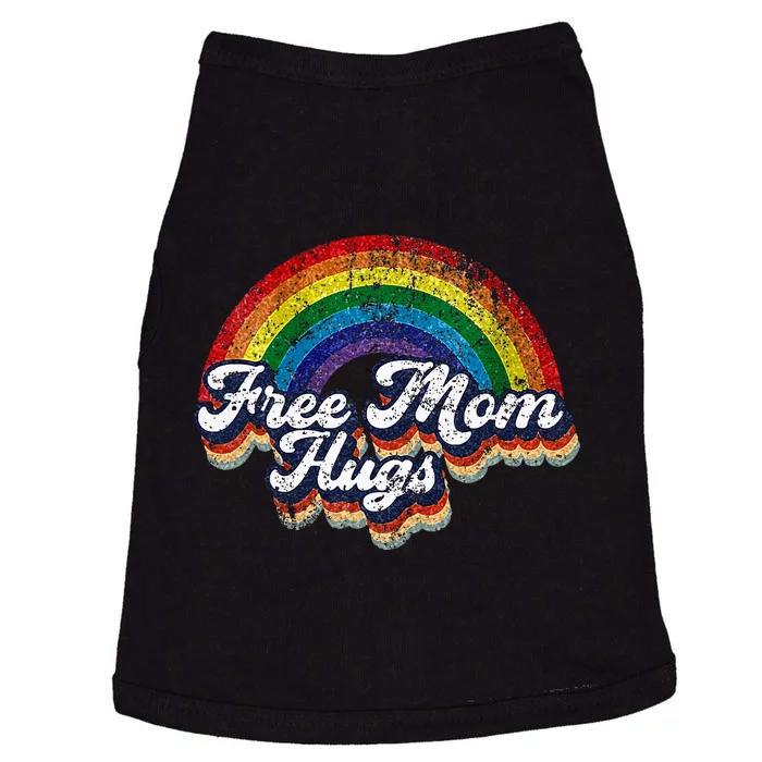 Free Mom Hugs Rainbow Heart LGBT Pride Month Doggie Tank