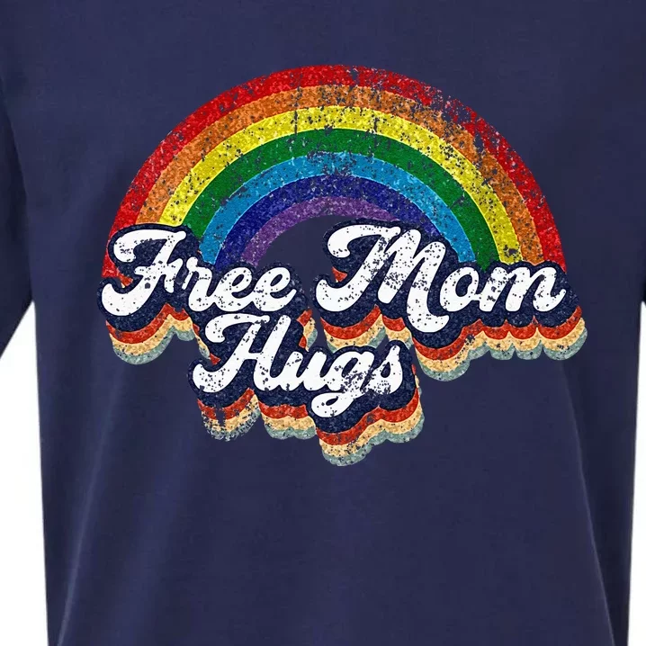 Free Mom Hugs Rainbow Heart LGBT Pride Month Sueded Cloud Jersey T-Shirt