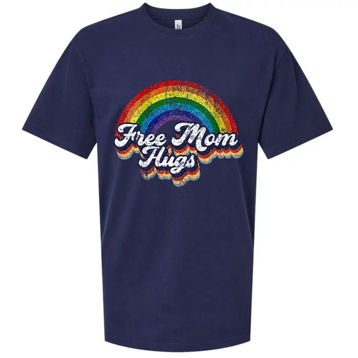 Free Mom Hugs Rainbow Heart LGBT Pride Month Sueded Cloud Jersey T-Shirt