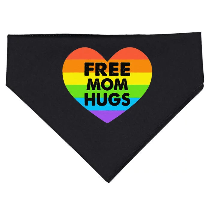 Free Mom Hugs LGBT Gift USA-Made Doggie Bandana