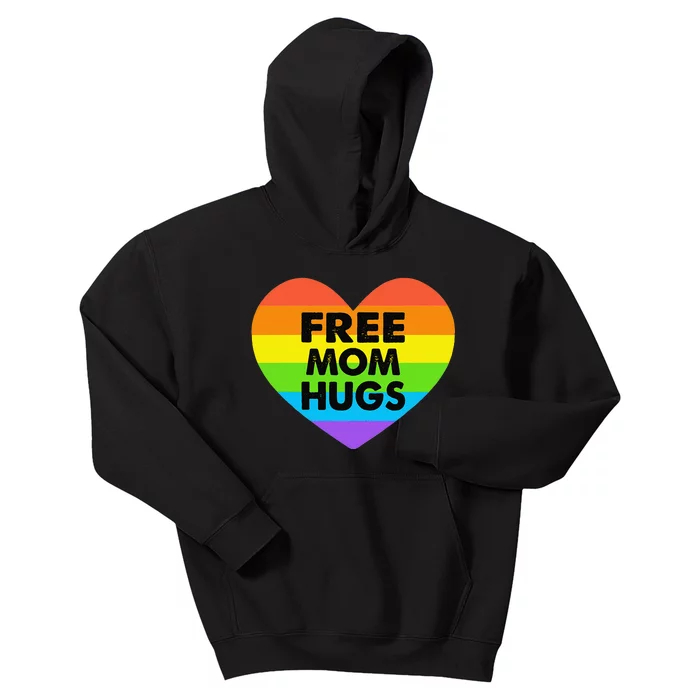 Free Mom Hugs LGBT Gift Kids Hoodie