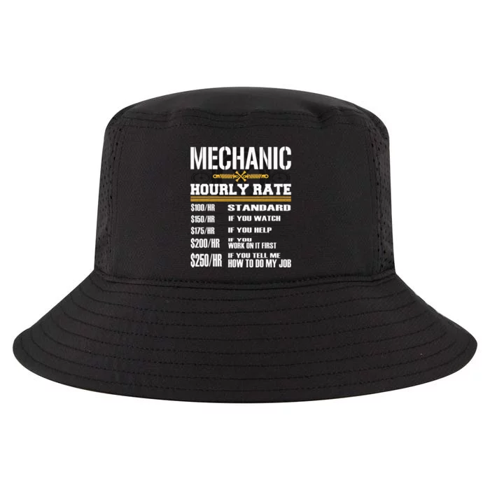 Funny Mechanic Hourly Rate Cool Comfort Performance Bucket Hat