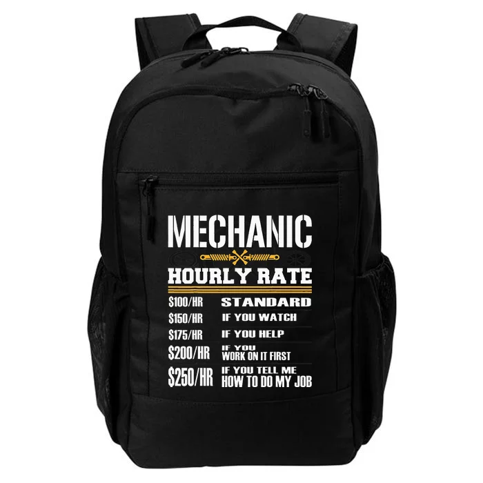 Funny Mechanic Hourly Rate Daily Commute Backpack