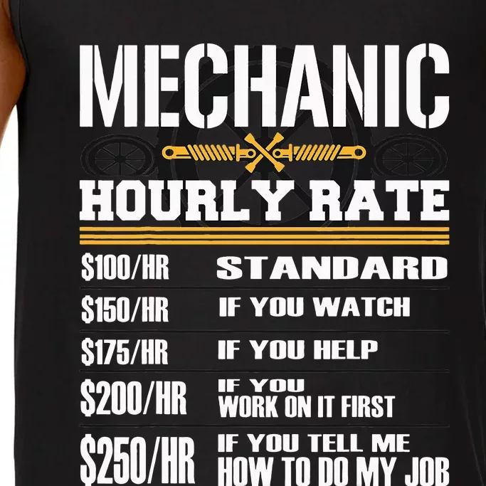 Funny Mechanic Hourly Rate Comfort Colors® Tank Top