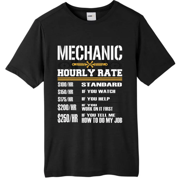 Funny Mechanic Hourly Rate ChromaSoft Performance T-Shirt