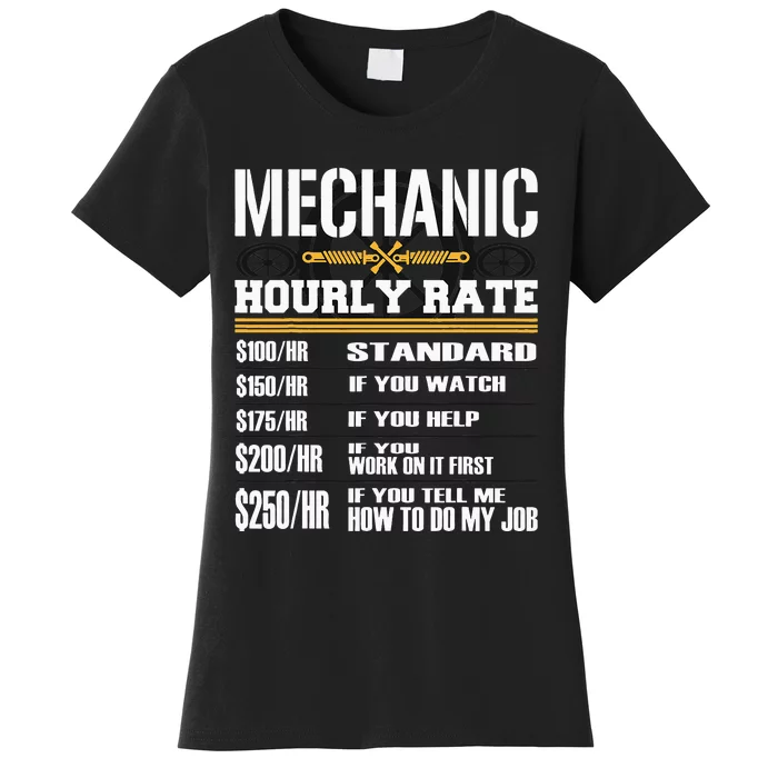 Funny Mechanic Hourly Rate Women's T-Shirt