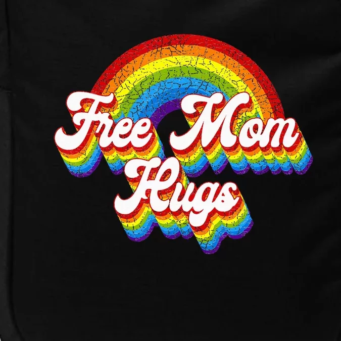 Free Mom Hugs Rainbow Retro LGBT Flag LGBT Pride Month Impact Tech Backpack