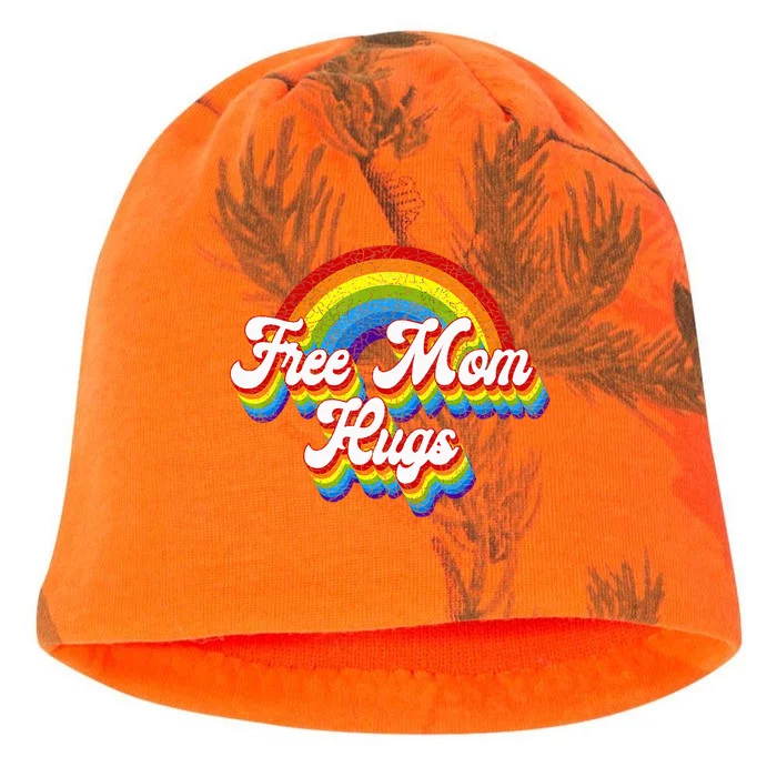 Free Mom Hugs Rainbow Retro LGBT Flag LGBT Pride Month Kati - Camo Knit Beanie