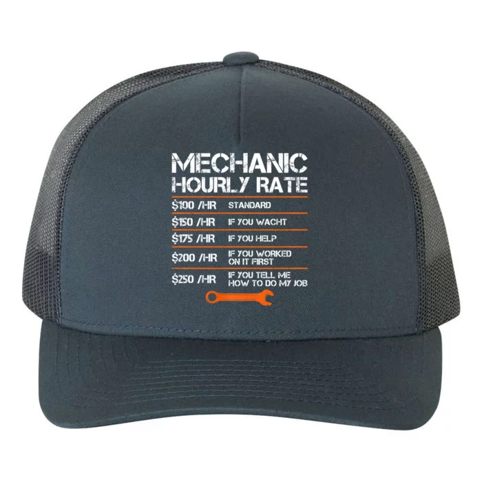 Funny Mechanic Hourly Rate Auto Repair Mechanic Labor Rates Yupoong Adult 5-Panel Trucker Hat