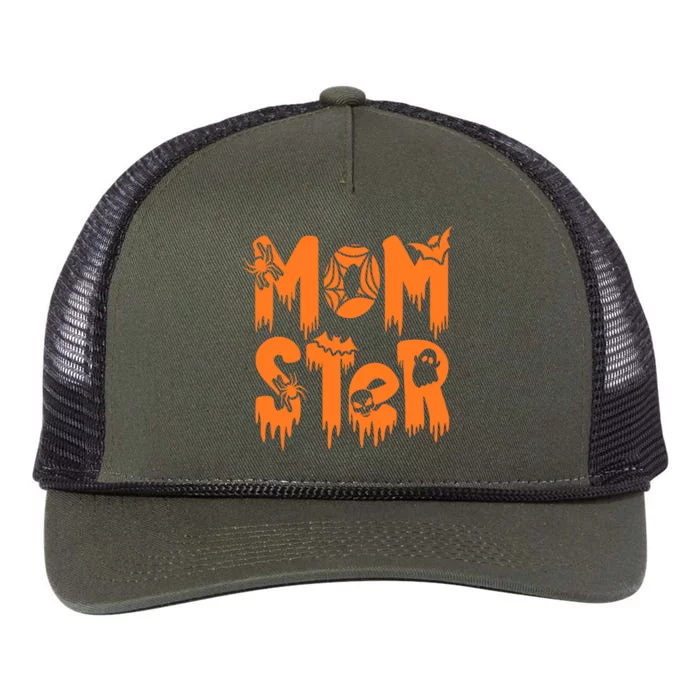 Funny Momster Halloween Mom Costume Dadcula Family Matching Retro Rope Trucker Hat Cap